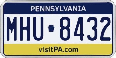 PA license plate MHU8432