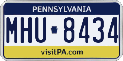 PA license plate MHU8434