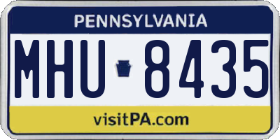 PA license plate MHU8435