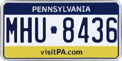 PA license plate MHU8436