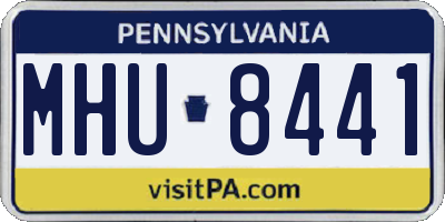PA license plate MHU8441