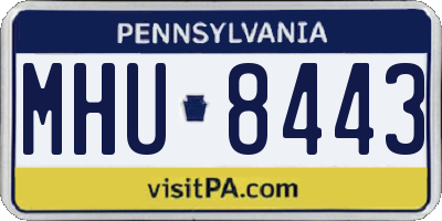 PA license plate MHU8443