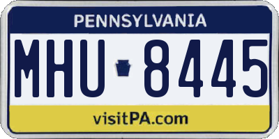 PA license plate MHU8445