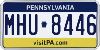 PA license plate MHU8446