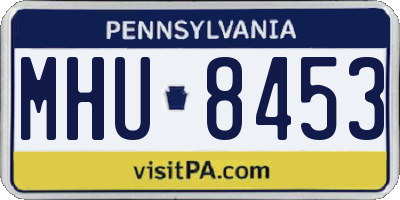 PA license plate MHU8453