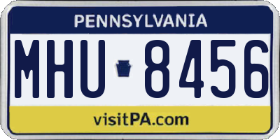 PA license plate MHU8456