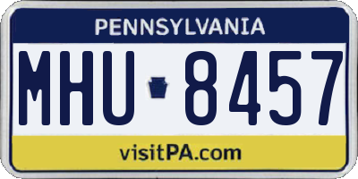PA license plate MHU8457