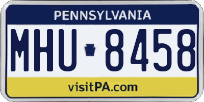 PA license plate MHU8458