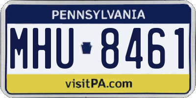 PA license plate MHU8461