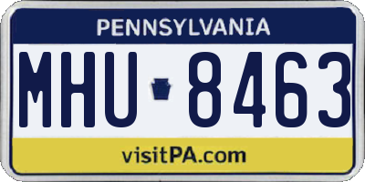 PA license plate MHU8463