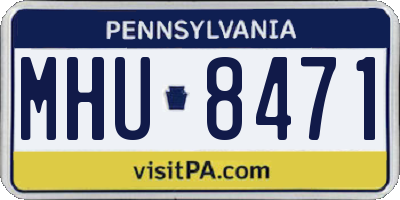 PA license plate MHU8471