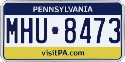 PA license plate MHU8473