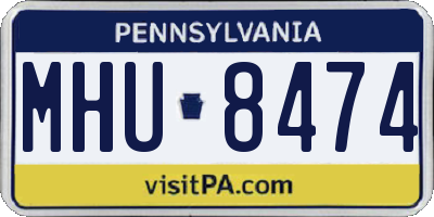 PA license plate MHU8474