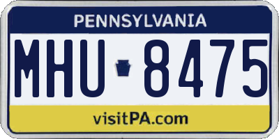 PA license plate MHU8475