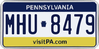 PA license plate MHU8479
