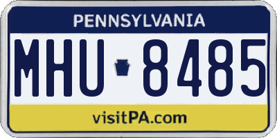 PA license plate MHU8485