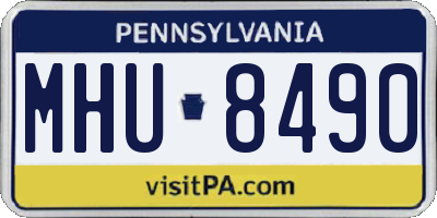 PA license plate MHU8490