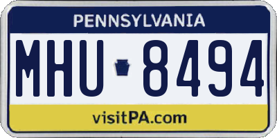 PA license plate MHU8494