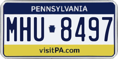 PA license plate MHU8497