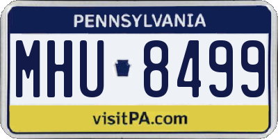 PA license plate MHU8499