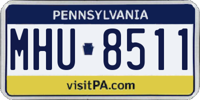 PA license plate MHU8511