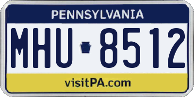PA license plate MHU8512