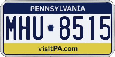PA license plate MHU8515