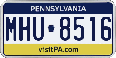 PA license plate MHU8516