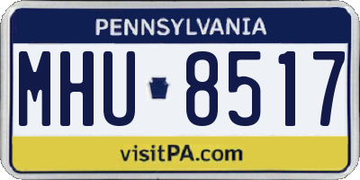 PA license plate MHU8517