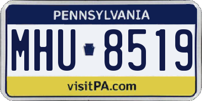 PA license plate MHU8519