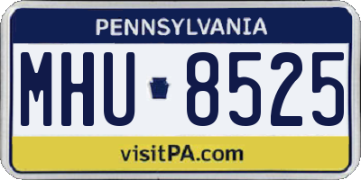 PA license plate MHU8525