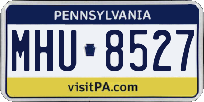 PA license plate MHU8527