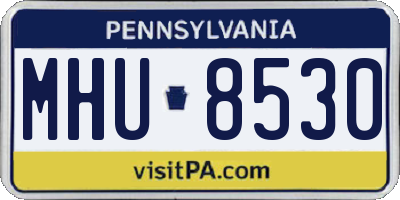 PA license plate MHU8530