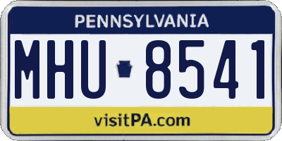 PA license plate MHU8541