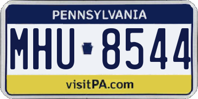 PA license plate MHU8544