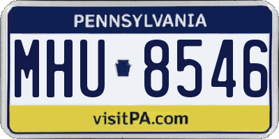 PA license plate MHU8546