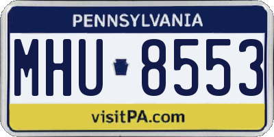 PA license plate MHU8553