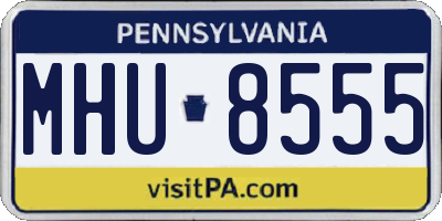 PA license plate MHU8555