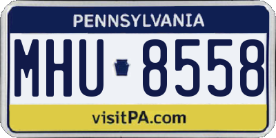 PA license plate MHU8558