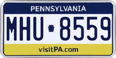 PA license plate MHU8559