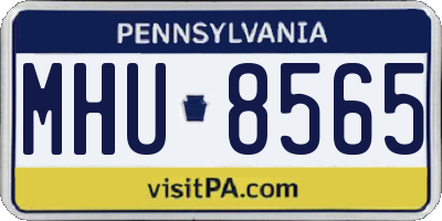 PA license plate MHU8565