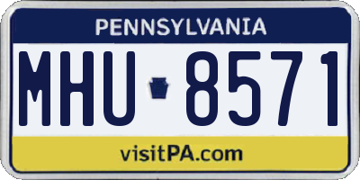 PA license plate MHU8571
