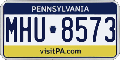 PA license plate MHU8573