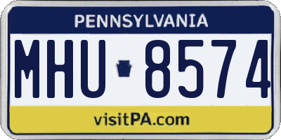 PA license plate MHU8574