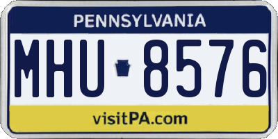 PA license plate MHU8576