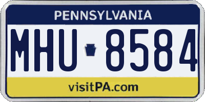 PA license plate MHU8584