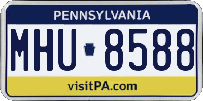 PA license plate MHU8588