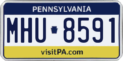 PA license plate MHU8591