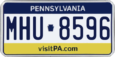 PA license plate MHU8596