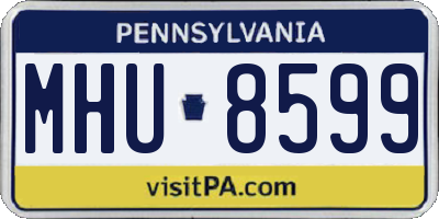 PA license plate MHU8599